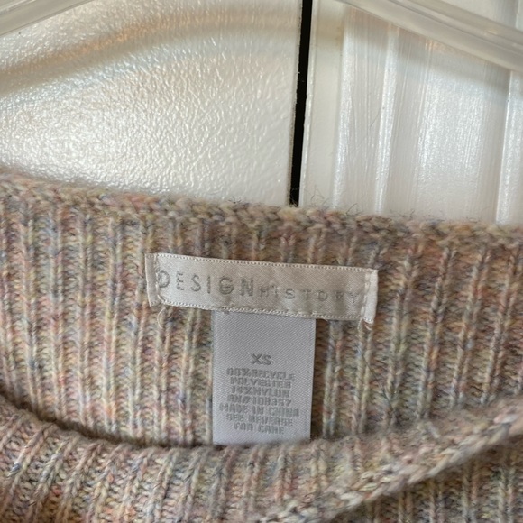 Design History multi-colored speckled wide neck cropped sweater size women's xs - Picture 5 of 7